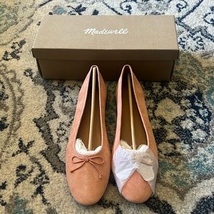 Madewell Suede Pink Ballet Flats